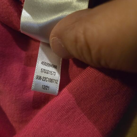 Chico’s Pima Cotton Pink Collared Split Neck Top Size XXL - Picture 5 of 10